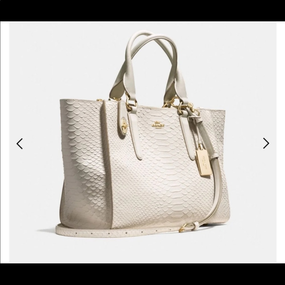 COACH Python Leather Crosby Carryall